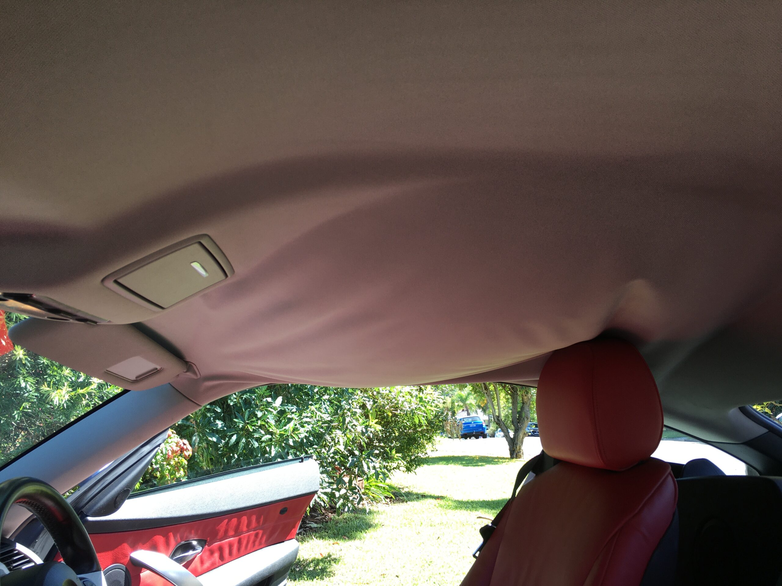 BMW z4 roof lining before